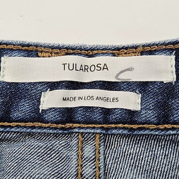 Tularosa Emma High Rise Denim Jean Shorts Dark Wash Women’s Size 26 Summer Beach - Picture 6 of 13